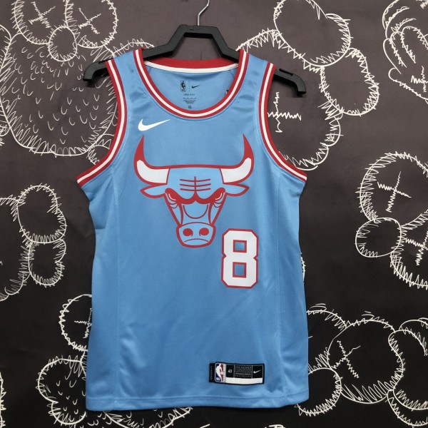 Chicago Bulls Blue #8 LAVINE 1:1  Quality NBA Season Jerseys