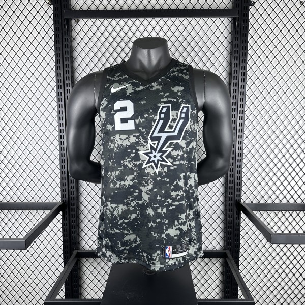 San Antonio Spurs camouflage #2 LEONARD 1:1 Quality NBA Season Jerseys