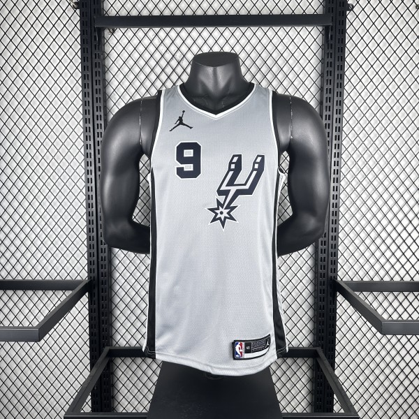 San Antonio Spurs Grey #9 PARKER   1:1 Quality NBA Season Jerseys