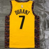 2020 Brooklyn Nets Commemorate Edition Yellow #7 DURANT  1:1 Quality NBA Season Jerseys