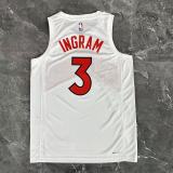 2023 Toronto Raptors White #3 INGRAM  1:1 Quality NBA Season Jerseys