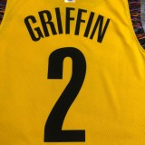 2020 Brooklyn Nets Commemorate Edition Yellow #2 GIFFIN  1:1 Quality NBA Season Jerseys