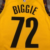 2020 Brooklyn Nets Commemorate Edition Yellow #72 BIGGIE 1:1 Quality NBA Season Jerseys