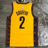 2020 Brooklyn Nets Commemorate Edition Yellow #2 GIFFIN  1:1 Quality NBA Season Jerseys