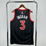 2023 Toronto Raptors Black  #3 INGRAM  1:1 Quality NBA Season Jerseys