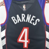 2025  Toronto Raptors RETRO #4 BARNES 1:1 Quality NBA Jersey