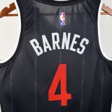 2026 Toronto Raptors City Edition Black #4 BARNES 1:1 Quality NBA Season Jerseys