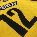 2020 Brooklyn Nets Commemorate Edition Yellow  #12 HARRIS  1:1 Quality NBA Season Jerseys