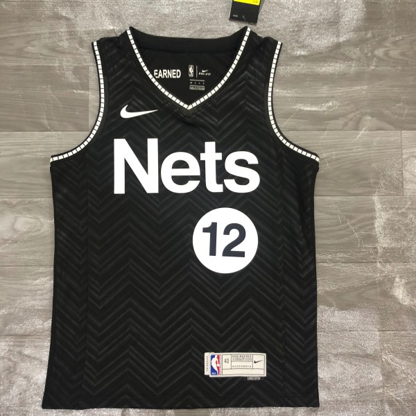 2021 Brooklyn Nets Reward Edition Black  #12 HARRIS   1:1 Quality NBA Season Jerseys