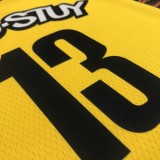 2020 Brooklyn Nets Commemorate Edition Yellow #13 HARDEN  1:1 Quality NBA Season Jerseys