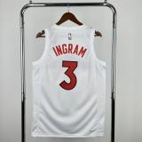 2023 Toronto Raptors White #3 INGRAM  1:1 Quality NBA Season Jerseys