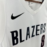2026  Trail Blazerst   White  #8 AVDIJA  1:1 Quality NBA Jersey