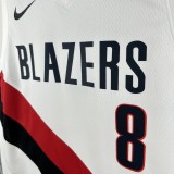 2026  Trail Blazerst   White  #8 AVDIJA  1:1 Quality NBA Jersey