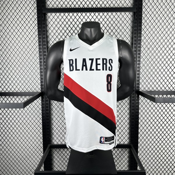 2026  Trail Blazerst   White  #8 AVDIJA  1:1 Quality NBA Jersey