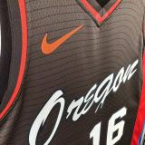 2021  Trail Blazers Black #16 YANG  1:1 Quality NBA Jersey