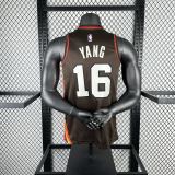 2021  Trail Blazers Black #16 YANG  1:1 Quality NBA Jersey