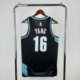 2026  Trail Blazerst   City Edition Black #16 YANG  1:1 Quality NBA Jersey