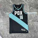 2026  Trail Blazerst   City Edition Black #16 YANG  1:1 Quality NBA Jersey