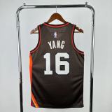 2021  Trail Blazers Black #16 YANG  1:1 Quality NBA Jersey
