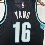 2026  Trail Blazerst   City Edition Black #16 YANG  1:1 Quality NBA Jersey