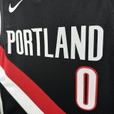 2026 Trail Blazerst Black  # 0 Lillard  1:1 Quality NBA Jersey