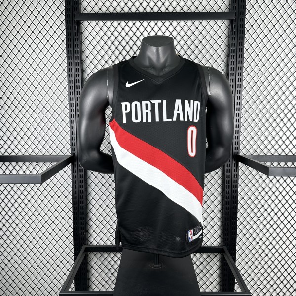 2026 Trail Blazerst Black  # 0 Lillard  1:1 Quality NBA Jersey