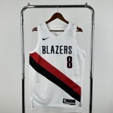 2026  Trail Blazerst   White  #8 AVDIJA  1:1 Quality NBA Jersey