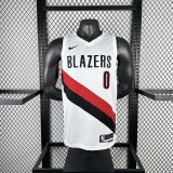 2026 Trail Blazerst White  # 0 Lillard  1:1 Quality NBA Jersey