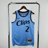 2025  Los Angeles Clippers City Edition Blue  #2 LEONARD  1:1 Quality NBA Season Jerseys