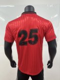 25/26 Adidas Clover Oasis #25 POLO T-shirt Red  Player 1:1 Quality Soccer Jersey