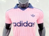 25/26 Adidas Clover Oasis  POLO T-shirt Pink Player 1:1 Quality Soccer Jersey