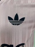25/26 Adidas Clover Oasis  POLO T-shirt Pink Player 1:1 Quality Soccer Jersey