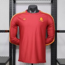 25/26 Roma  Leisure  Leisure Retro Long Sleeve  Player 1:1 Quality Soccer Jersey