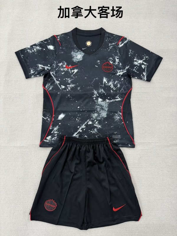 26/27(2026)Canada Away Kids 1:1 Quality Soccer Jersey