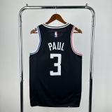 2023 Los Angeles Clippers Orange City Edition Black #3 PAUL  1:1 Quality NBA Jersey