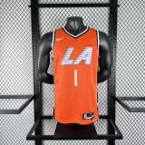 2026  Los Angeles Clippers Orange City Edition #1 HARDEN  1:1 Quality NBA Jersey