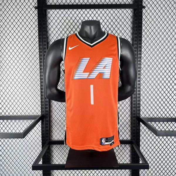 2026  Los Angeles Clippers Orange City Edition #1 HARDEN  1:1 Quality NBA Jersey