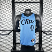 2025  Los Angeles Clippers City Edition Blue  #0 WESTBROOK  1:1 Quality NBA Season Jerseys