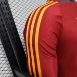 25/26 Roma  Leisure  Leisure Retro Long Sleeve  Player 1:1 Quality Soccer Jersey