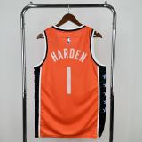 2026  Los Angeles Clippers Orange City Edition #1 HARDEN  1:1 Quality NBA Jersey