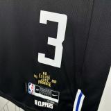 2023 Los Angeles Clippers Orange City Edition Black #3 PAUL  1:1 Quality NBA Jersey
