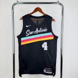 2026  San Antonio Spurs City Edition  #4 FOX  1:1 Quality NBA Jersey