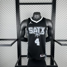 2023  San Antonio Spurs  jordan #4 FOX 1:1 Quality NBA Jersey