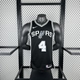 2025  San Antonio Spurs Black #4 FOX 1:1 Quality NBA Jersey