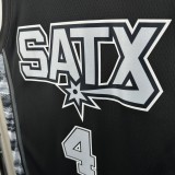 2023  San Antonio Spurs  jordan #4 FOX 1:1 Quality NBA Jersey
