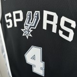 2025  San Antonio Spurs Black #4 FOX 1:1 Quality NBA Jersey
