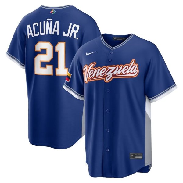 MLB Venezuela # 21 ACUNA JR  1:1 Quality Baseball Jerseys