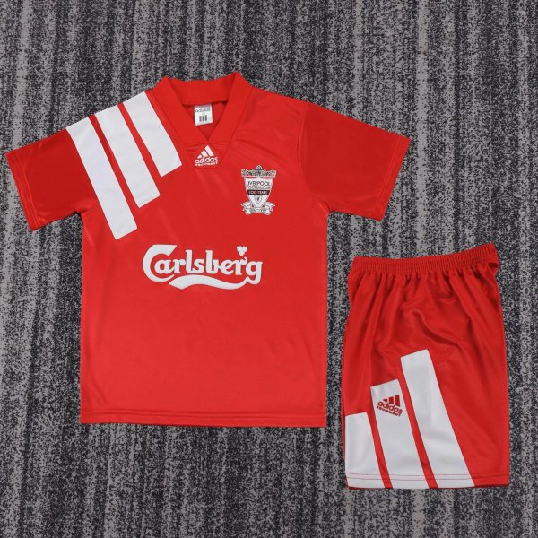 1992/1993  Liverpool Home  Kids Retro 1:1  Quality Soccer Jersey
