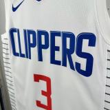 2023  Los Angeles Clippers White #3 PAUL  1:1 Quality NBA Jersey