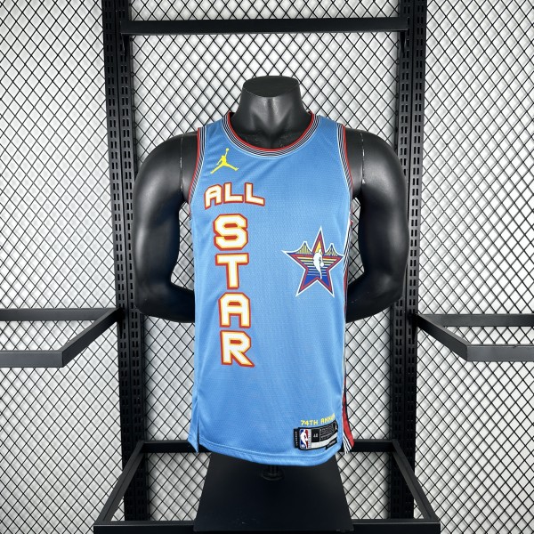 2025  ALL STAR baby blue #0 LILLARD  1:1 Quality NBA Jersey